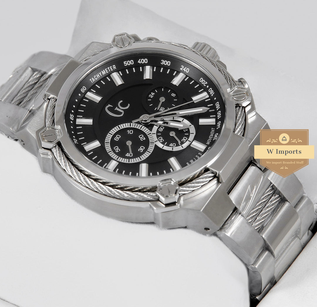 Latest Collection Cable Force Chronograph Silver With Black Dial