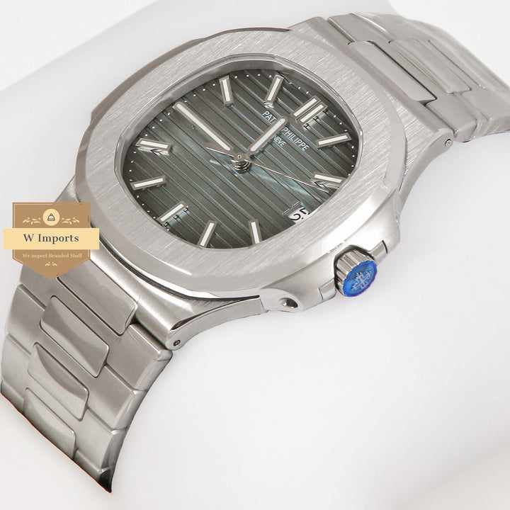 Latest Collection Silver With Blue Dial Automatic Chain Watch